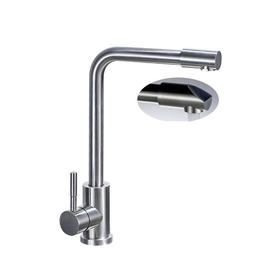 Stainless Steel Single Handle Kitchen Faucet  Brush Nickel F8782