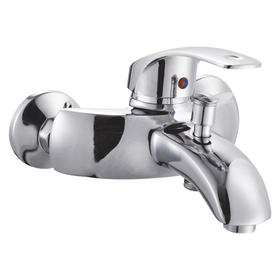  zinc faucet double handles hot/cold water wall-mounted bathtub mixer UN-20733