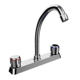 8' TWO HANDLE KITCHEN FAUCET WITH COVER, CHROME PLATE F8219G